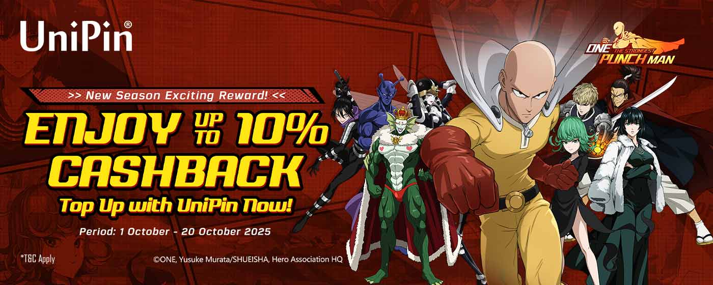 Power Up with One Punch Man Adventure up to 10% Cashback! (TH)